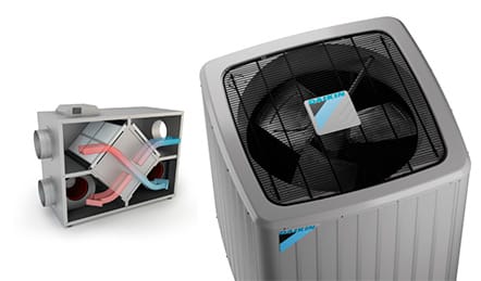 Thermopompe avec flux d’air chaud et froid